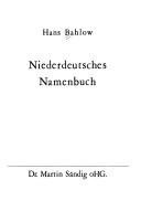 Cover of: Niederdeutsches Namenbuch.