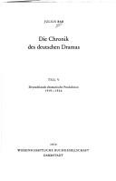 Cover of: Die Chronik des deutschen Dramas. by Julius Bab