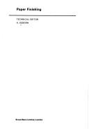 Cover of: Paper finishing