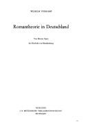 Cover of: Romantheorie in Deutschland: von Martin Opitz bis Friedrich von Blanckenburg.
