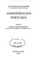 Cover of: Administración portuaria