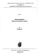 Cover of: Bruder Wernher: Beiträge zur Deutung seiner Sprüche.