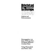 Cover of: Sicherheit und Zusammenarbeit in Europa (KSZE) by Hans-Adolf Jacobsen