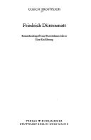 Cover of: Friedrich Dürrenmatt by Ulrich Profitlich