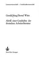 Cover of: Abriss einer Geschichte der deutschen Arbeiterliteratur