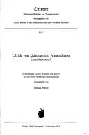 Ulrich von Lichtenstein, Frauendienst (Jugendgeschichte) by Ulrich von Lichtenstein