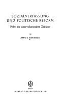 Cover of: Sozialverfassung und politische Reform: Polen im vorrevolutionären Zeitalter