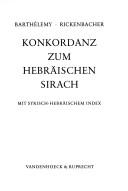 Cover of: Konkordanz zum hebräischen Sirach mit Syrisch-hebraischem Index