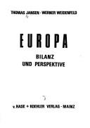 Cover of: Europa: Bilanz u. Perspektive
