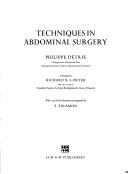 Cover of: Techniques in abdominal surgery by Philippe Détrie