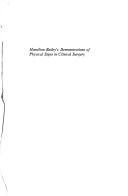 Cover of: Demonstrations of physical signs in clinical surgery. by Bailey, Hamilton