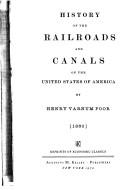 Cover of: History of the railroads and canals of the United States of America.