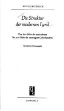 Die Struktur der modernen Lyrik by Friedrich, Hugo