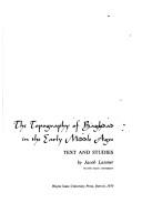 Cover of: The topography of Baghdad in the early Middle Ages by Jacob Lassner