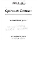 Cover of: Operation destruct.