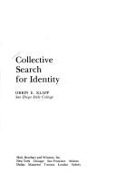 Cover of: Collective search for identity by Orrin Edgar Klapp