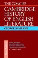 The concise Cambridge history of English literature by George Sampson