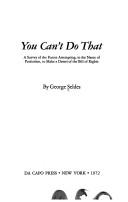 Cover of: You can't do that by George Seldes