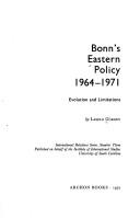 Cover of: Bonn's eastern policy, 1964-1971 by Laszlo Görgey