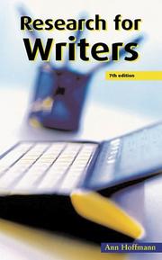 Cover of: Research for Writers (Writing Handbooks) by Ann Hoffmann, Ann Hoffmann