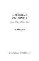 Cover of: Discourses on Davila by 