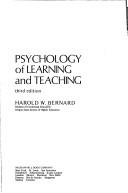 Cover of: Psychology of learning and teaching