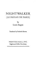 Cover of: Nightwalker: (Le paysan de Paris).