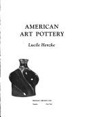 Cover of: American art pottery.
