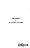 The prose of Edward Rowland Sill by Edward Rowland Sill