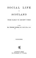 Cover of: Social life in Scotland, from early to recent times. by Charles Rogers