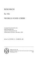 Cover of: Research for the world food crisis | 