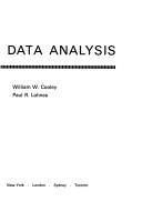 Cover of: Multivariate data analysis by William W. Cooley