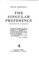 Cover of: The singular preference by Peter Quennell