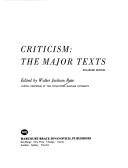 Cover of: Criticism: the major texts. by Walter Jackson Bate