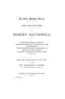 Cover of: Complete poems of Robert Southwell. by Robert Southwell