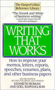 Cover of: Writing That Works - Second Edition