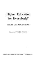 Cover of: Higher education for everybody?: Issues and implications.