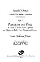 Cover of: Population and peace by Fergus Chalmers Wright