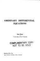 Ordinary differential equations by Otto Plaat