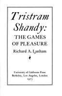 Cover of: Tristram Shandy: the games of pleasure