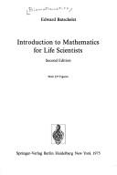 Cover of: Introduction to mathematics for life scientists. by Edward Batschelet