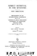 Subject retrieval in the seventies: new directions