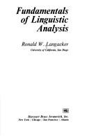 Fundamentals of linguistic analysis by Ronald W. Langacker