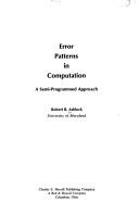 Cover of: Error patterns in computation by Robert B. Ashlock