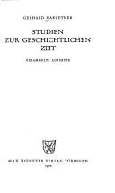 Cover of: Studien zur geschichtlichen Zeit: gesammelte Aufsätze.
