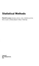 Cover of: Statistical methods.