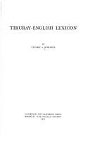 Cover of: RE Tiruray-English lexicon