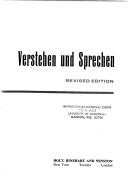 Cover of: Verstehen und Sprechen