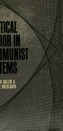 Cover of: Political terror in communist systems by Alexander Dallin