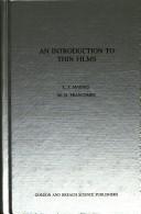 Cover of: An introduction to thin films